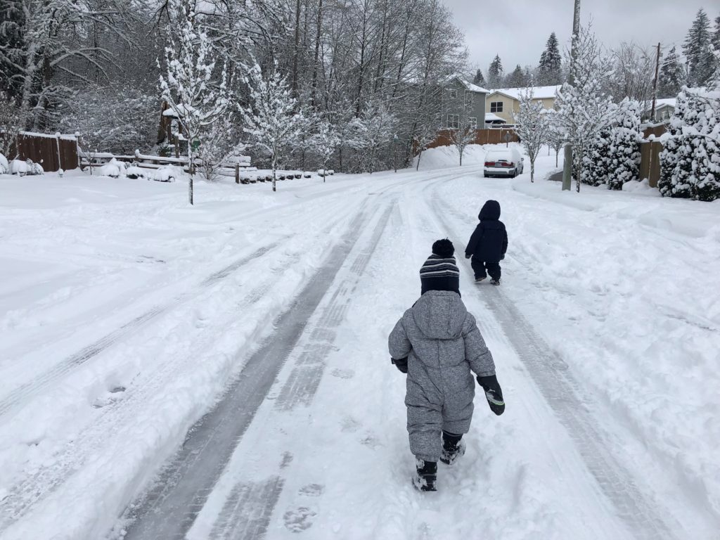 snohomish children snow road safety