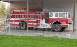 Classic car vintage fire truck