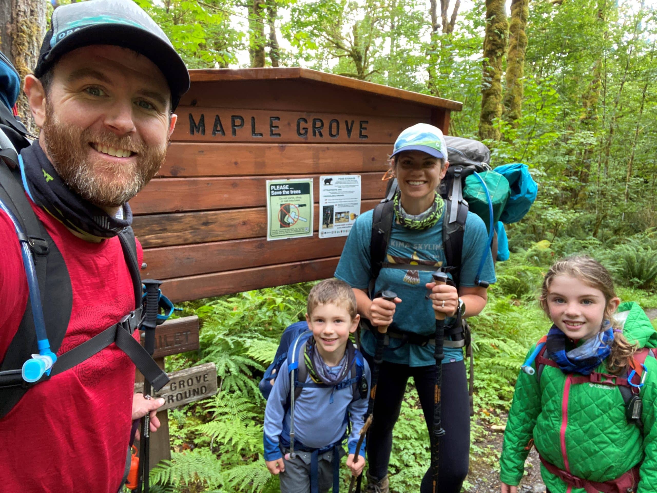 hiking family