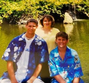 Laura Paradis and her sons