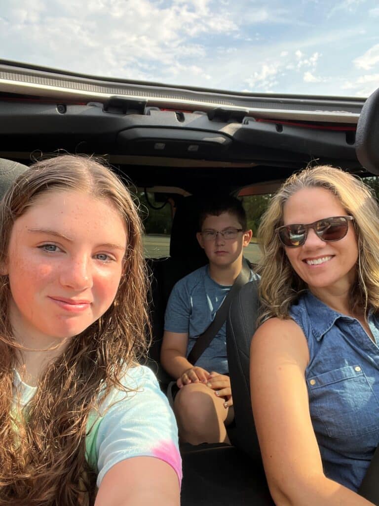 Driving in a Jeep