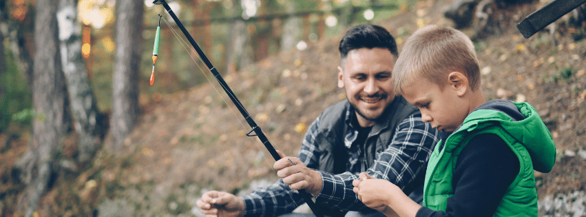 Father and son fishing